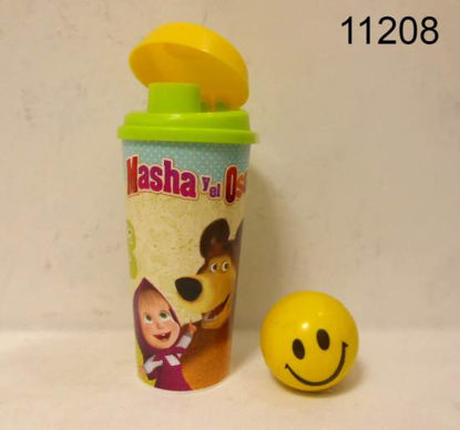 Imagen de VASO CON TAPA MASHA Y EL OSO 5.23
